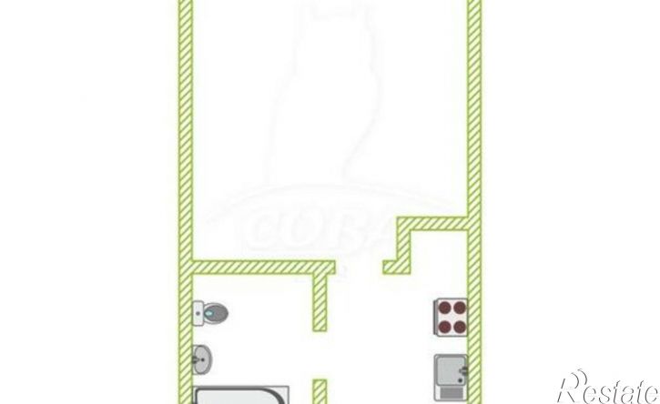 1-комн квартира улица Малышева, 24,  д. 24