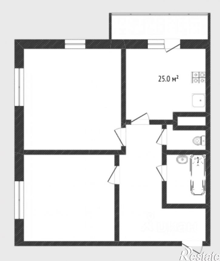 2-комн квартира ул Дмитрия Менделеева, 2,  д. 2