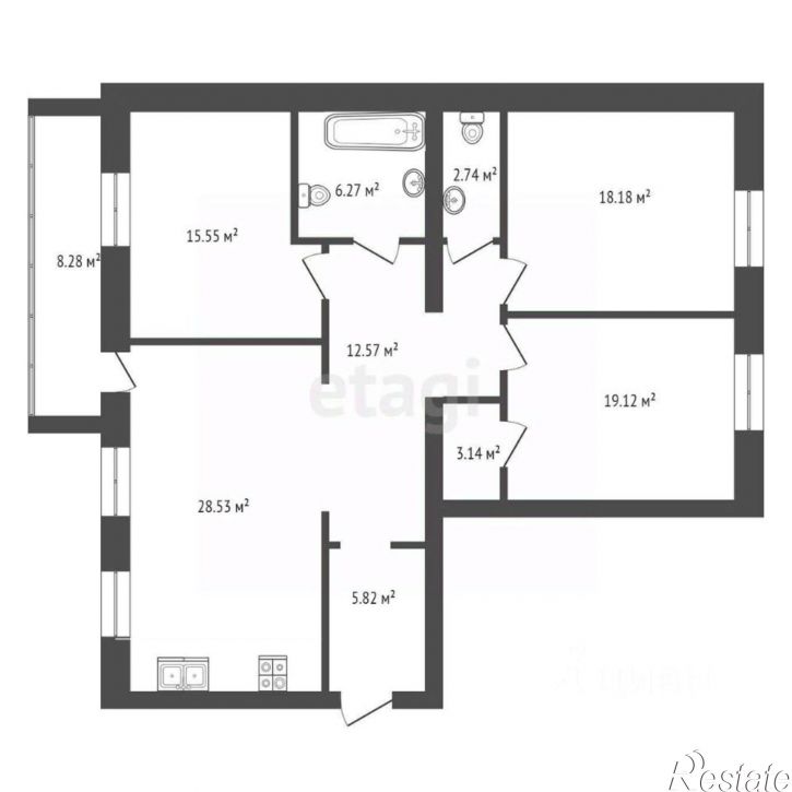 3-комн квартира улица Тимофея Кармацкого, 7 к2,  д. 7 к2