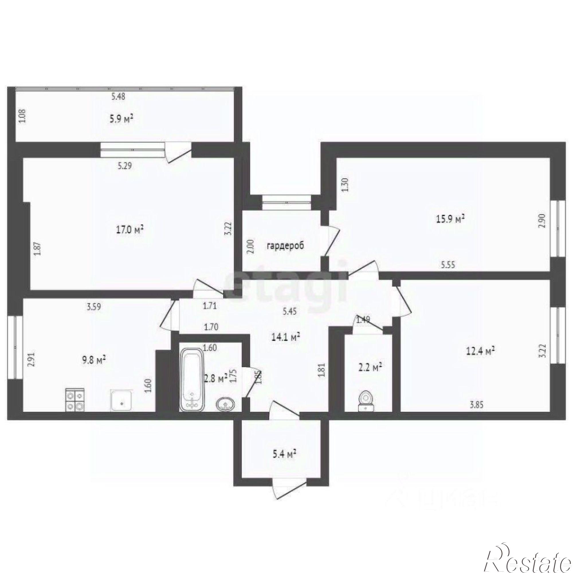 Купить квартиру за 8 700 000 рублей на улица Эрвье, 14/1