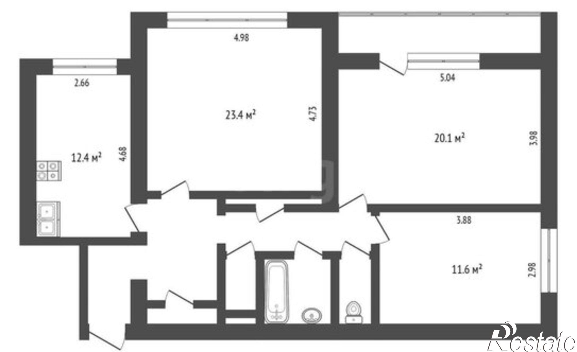 Купить квартиру за 7 300 000 рублей на ул Мельникайте, 119