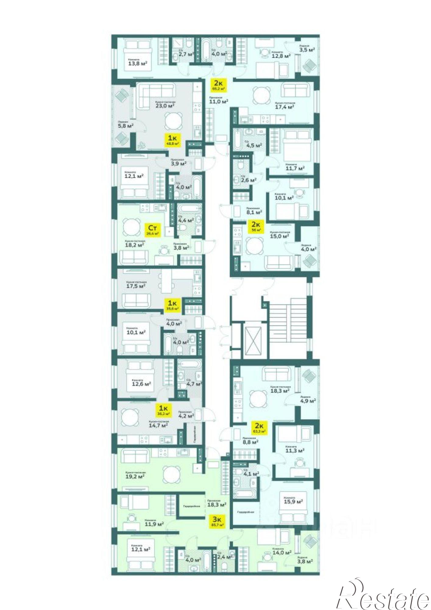 Купить квартиру за 8 550 000 рублей на улица Сергея Свиридова, 11