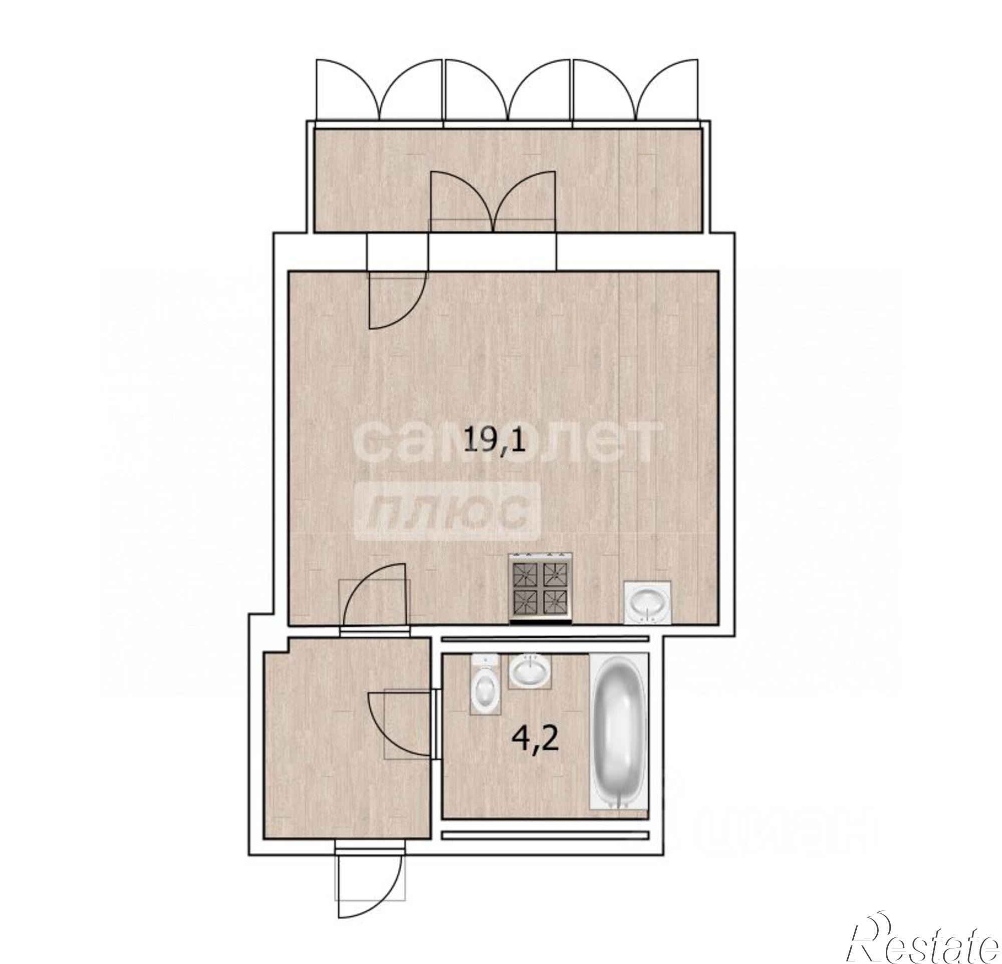 Купить квартиру за 4 993 380 рублей на улица Константина Посьета, 4 к1