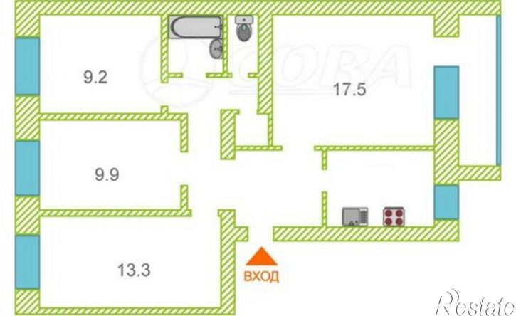 4-комн квартира ул Тимуровцев, 32,  д. 32