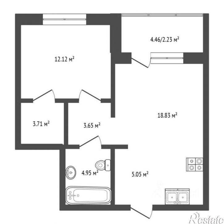 1-комн квартира улица Игоря Комиссарова, 17,  д. 17