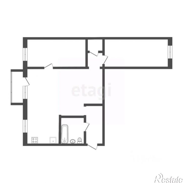 3-комн квартира ул Луначарского, 57,  д. 57