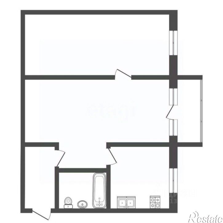 2-комн квартира Севастопольская улица, 35,  д. 35