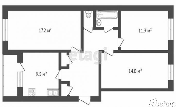 3-комн квартира Юганский проезд, 11,  д. 11