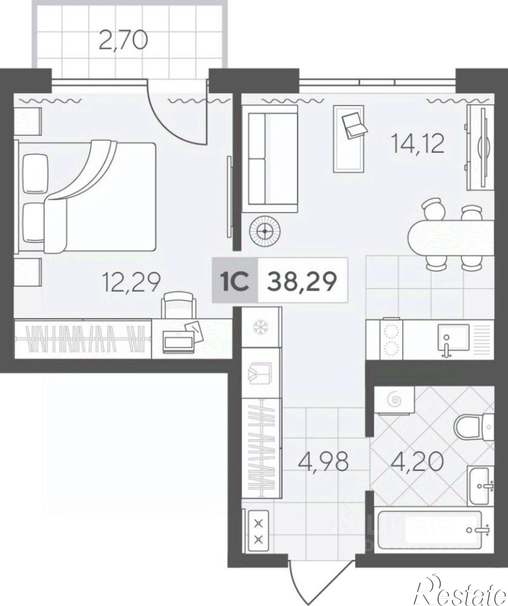 Купить квартиру за 5 230 000 рублей на улица Сергея Свиридова, 11