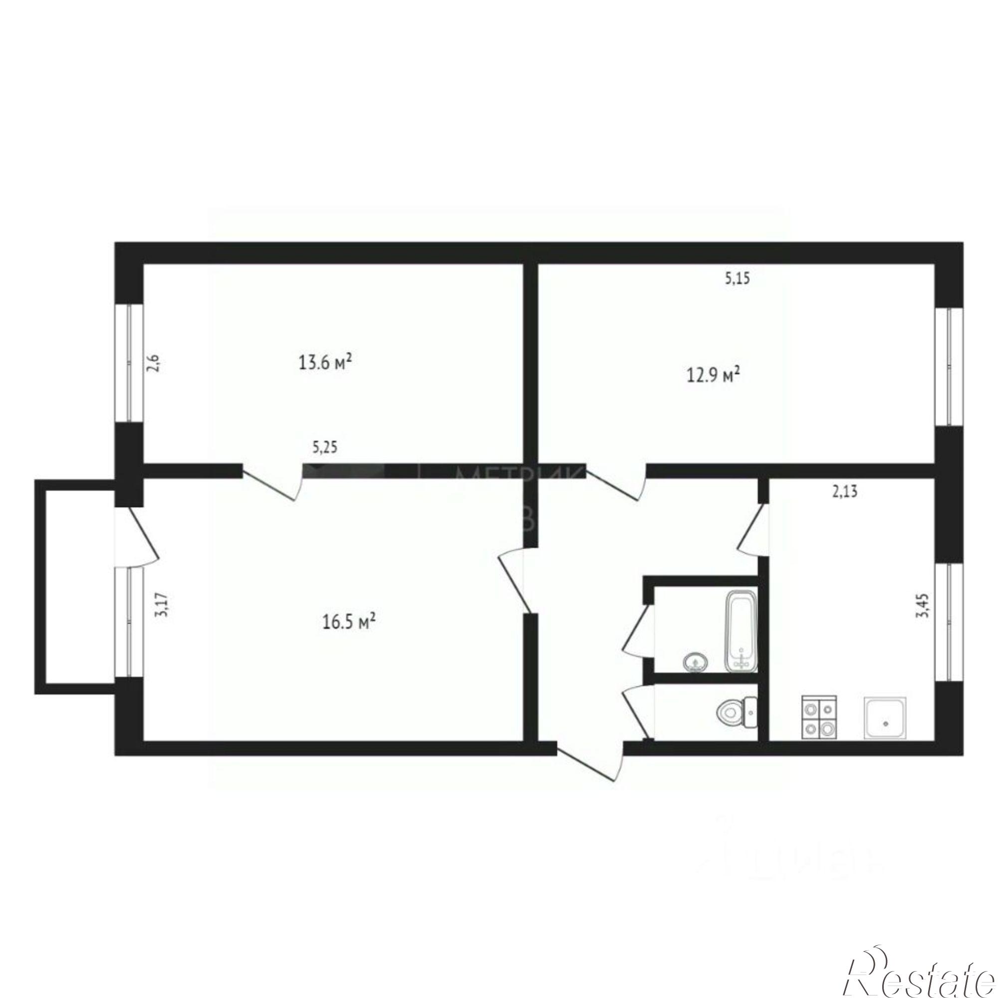 Купить квартиру за 5 600 000 рублей на Одесская улица, 24А