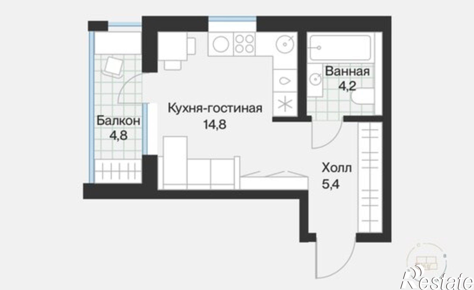 Купить квартиру за 5 100 000 рублей на улица Игоря Комиссарова, 5