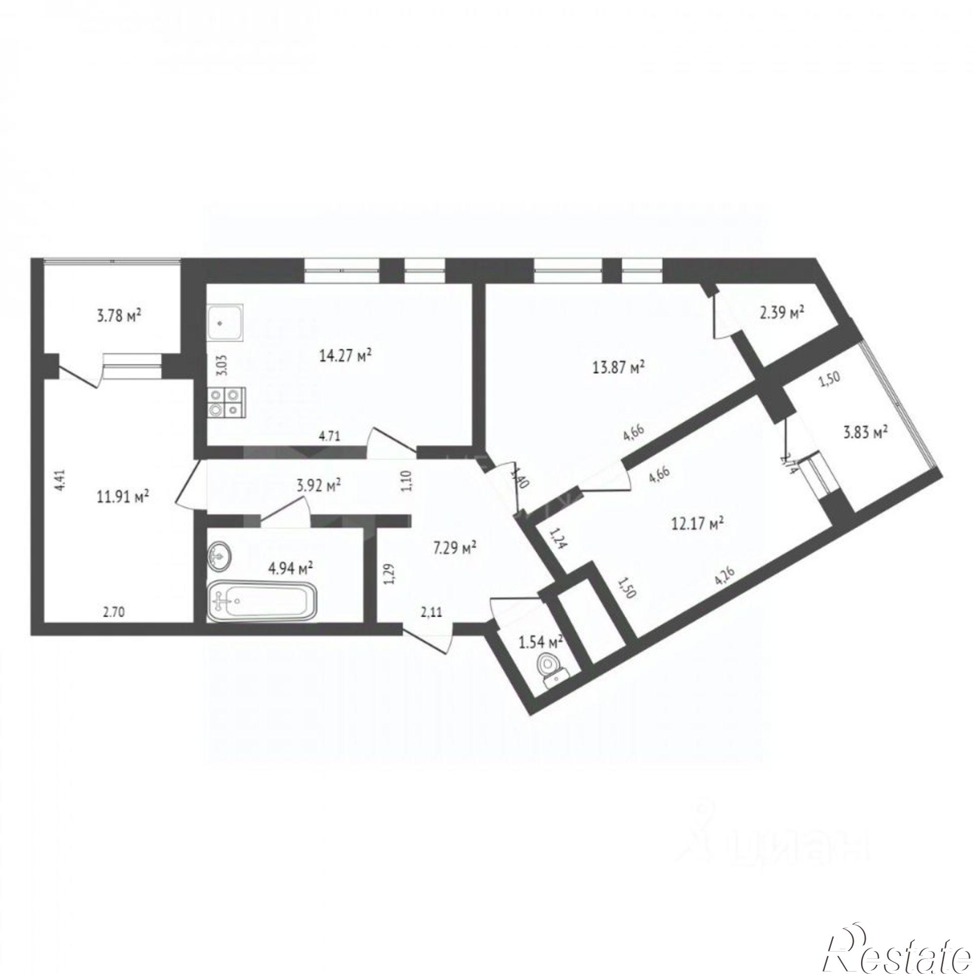 Купить квартиру за 12 700 000 рублей на улица Пожарных и спасателей, 5 к1