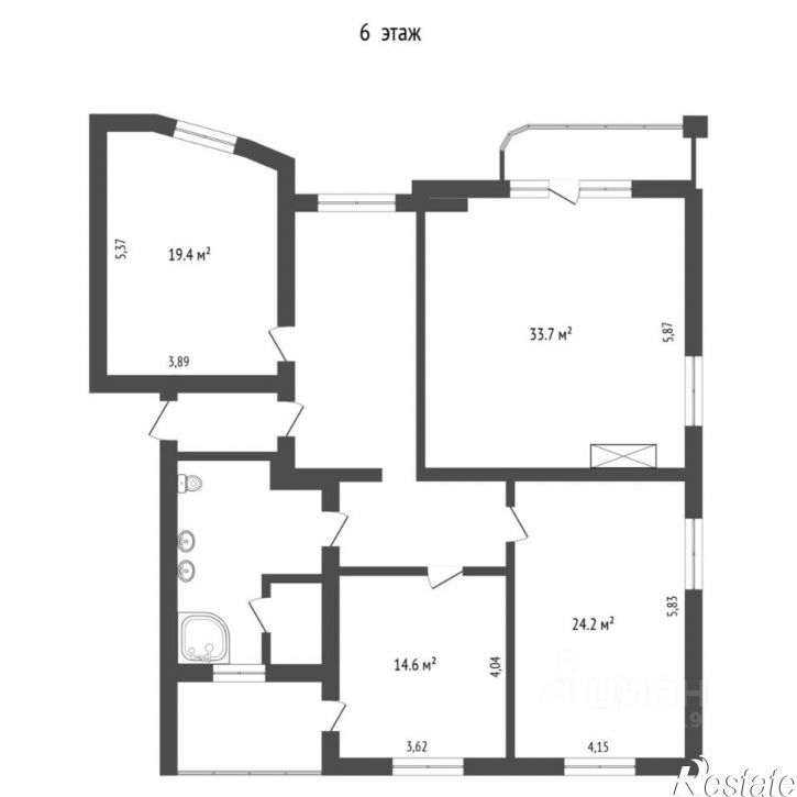 6-комн квартира улица Пржевальского, 35,  д. 35