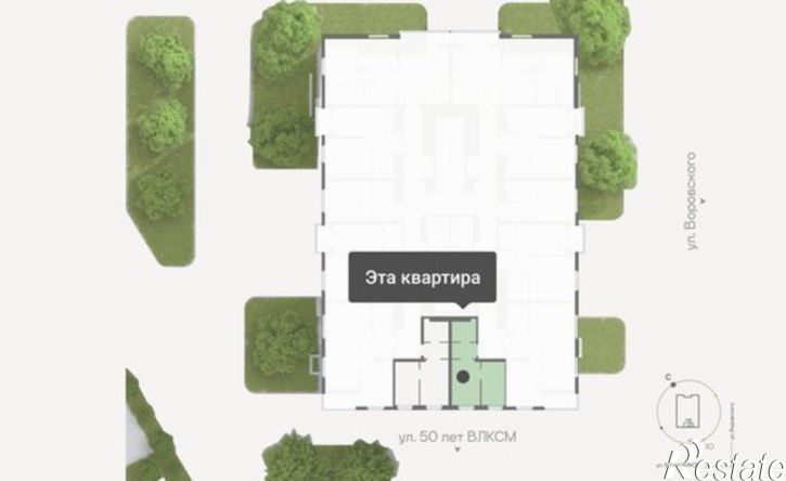 1-комн квартира в новом доме улица Республики, 204к17