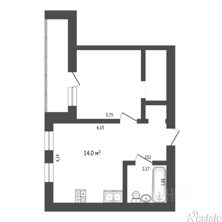 1-комн квартира улица Игоря Комиссарова, 8,  д. 8