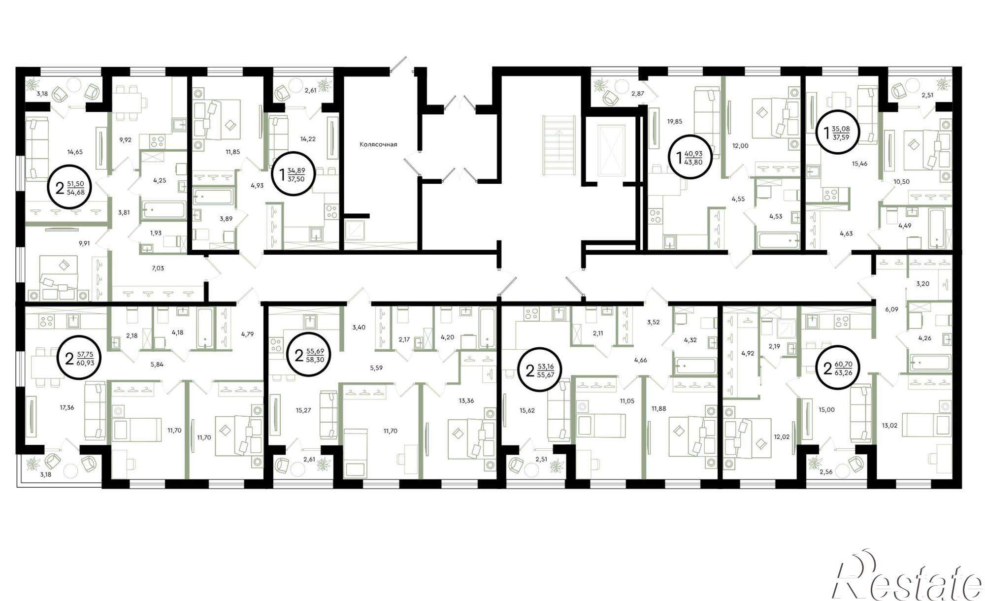 Купить квартиру за 7 060 900 рублей на ул Александра Звягина, 6