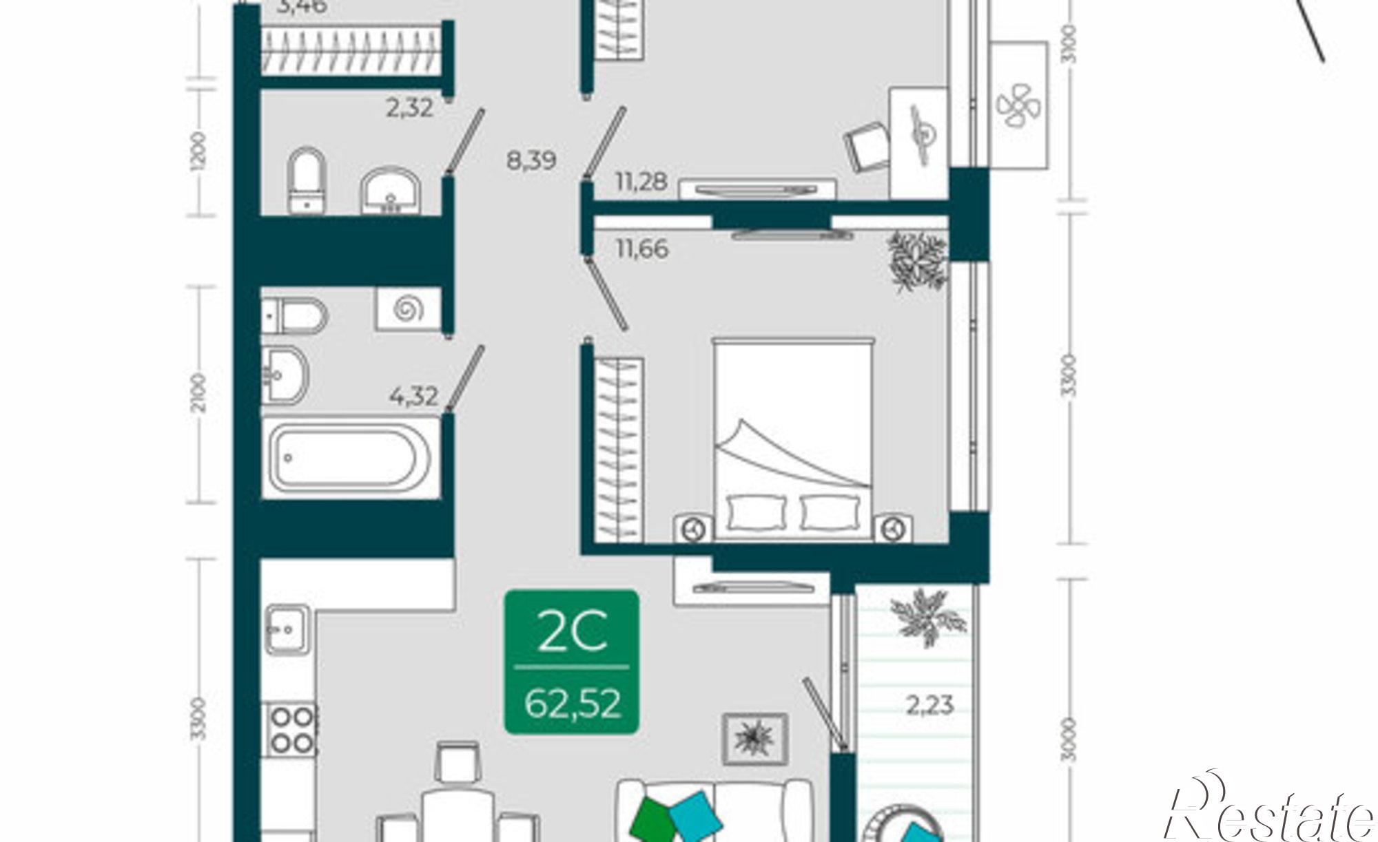 Купить квартиру за 8 190 000 рублей на Арктическая улица, 9
