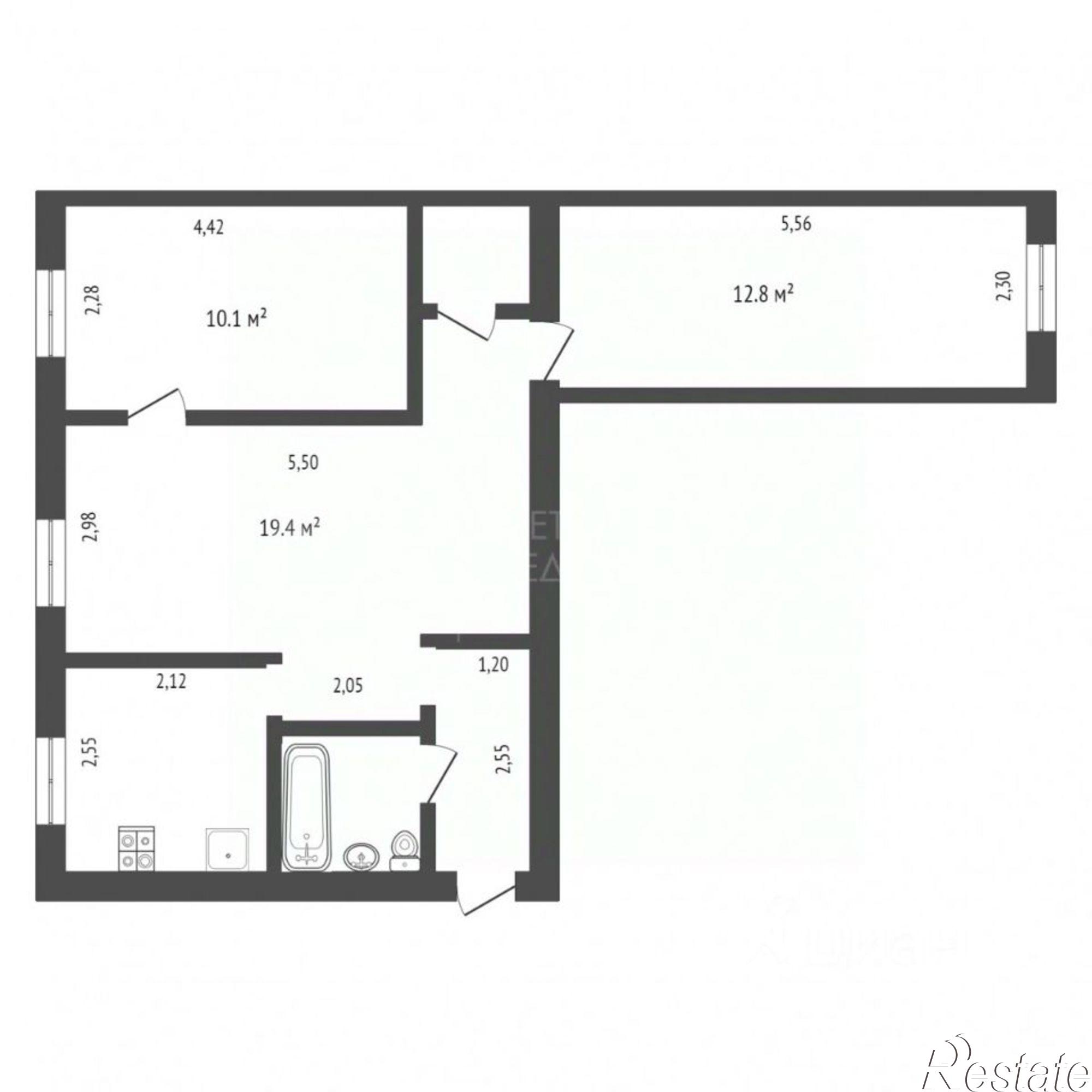 Купить квартиру за 5 100 000 рублей на проезд Геологоразведчиков, 1