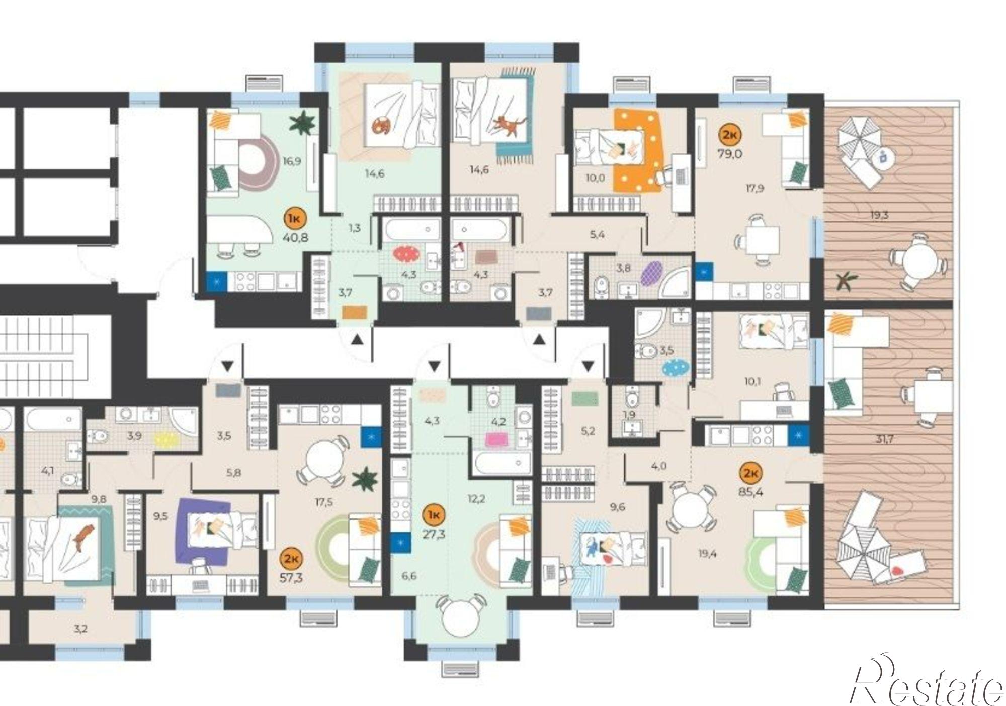 Купить квартиру за 9 190 000 рублей на ул Надежды Шалагиной, 4