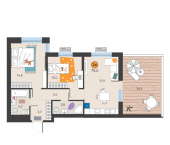 2-комн, 65 кв м, этаж 2/25 ул Надежды Шалагиной, 4