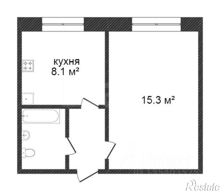 2-комн квартира улица 50 лет Октября, 63А,  д. 63А