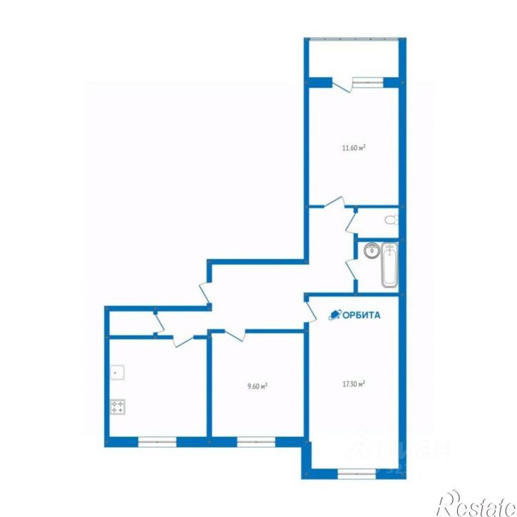 3-комн квартира улица Энергостроителей, 12,  д. 12