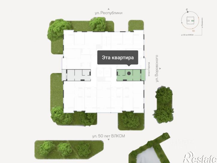 1-комн квартира в новом доме улица Республики, 204 к10,  д. 204 к10