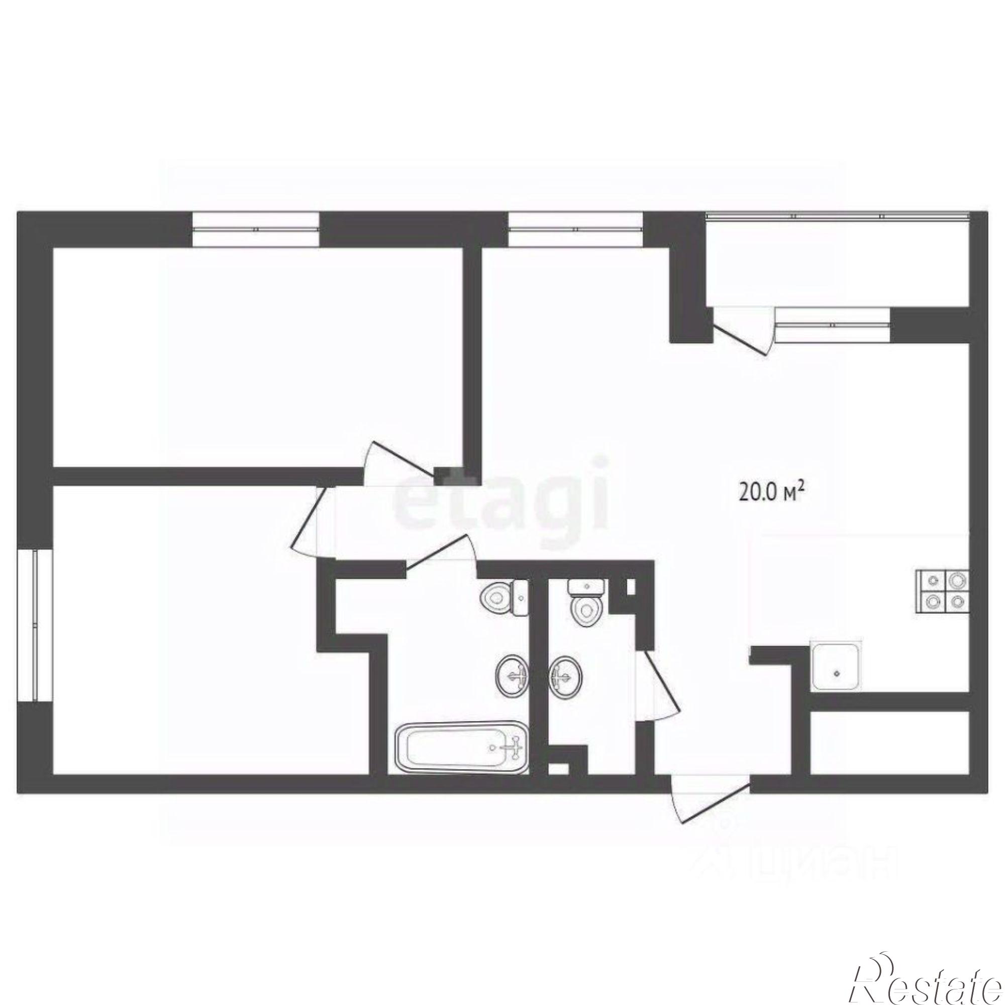 Купить квартиру за 7 800 000 рублей на ул Вице-адмирала Воронцова, 9