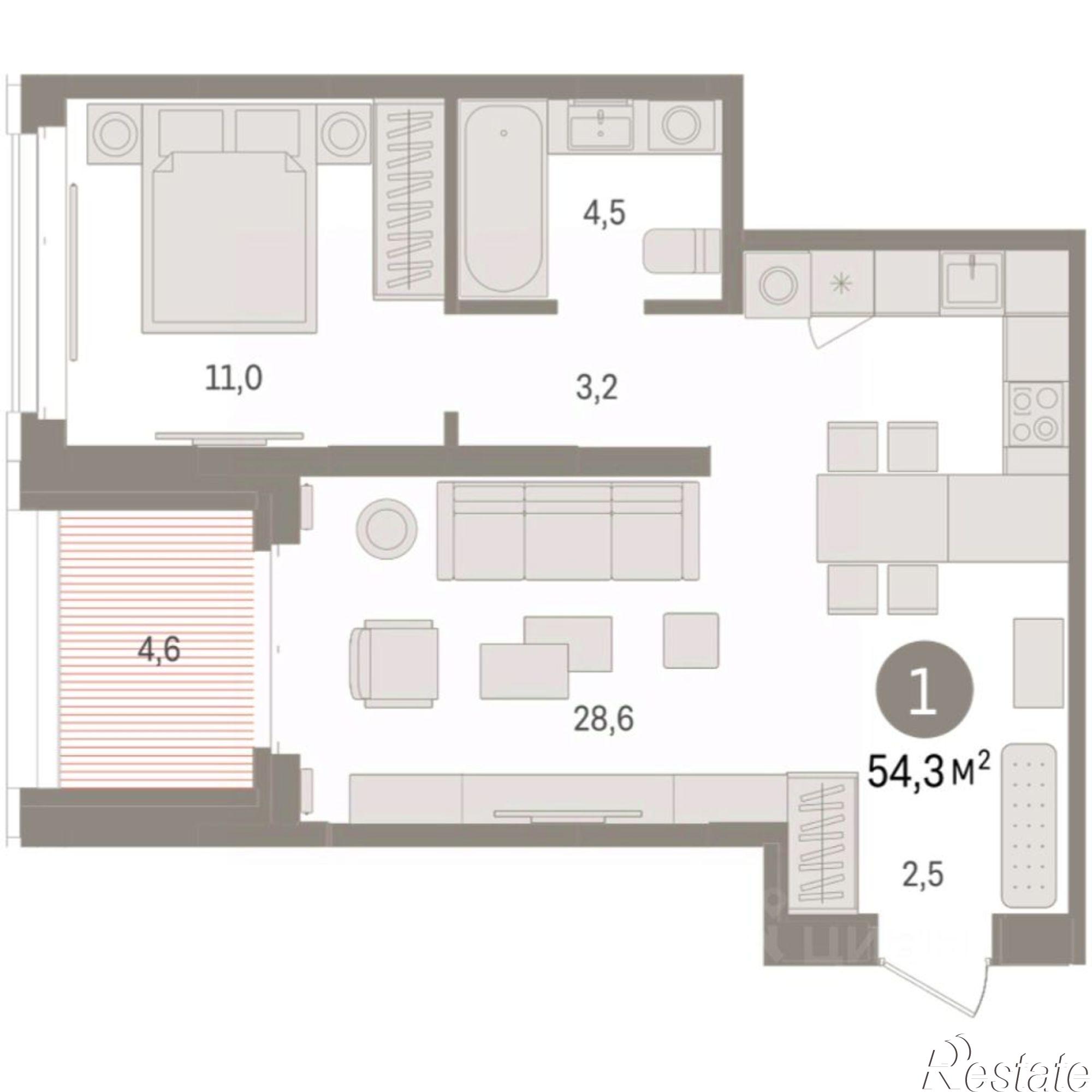 Купить квартиру за 9 260 000 рублей на ул Холодильная, 65/2