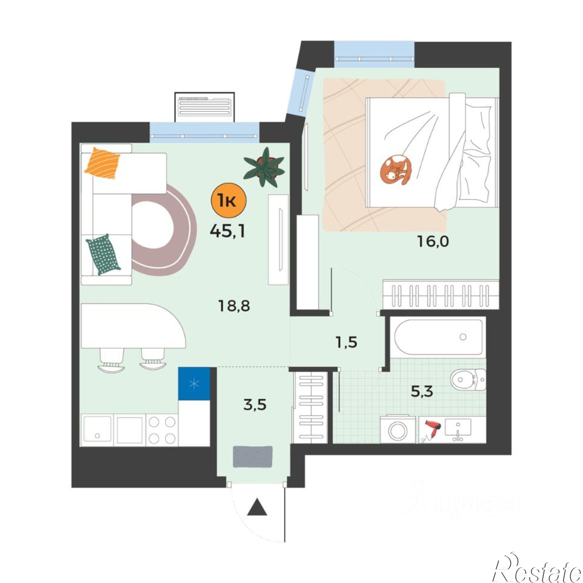 Купить квартиру за 6 830 000 рублей на улица Эльвиры Федоровой, 1к1