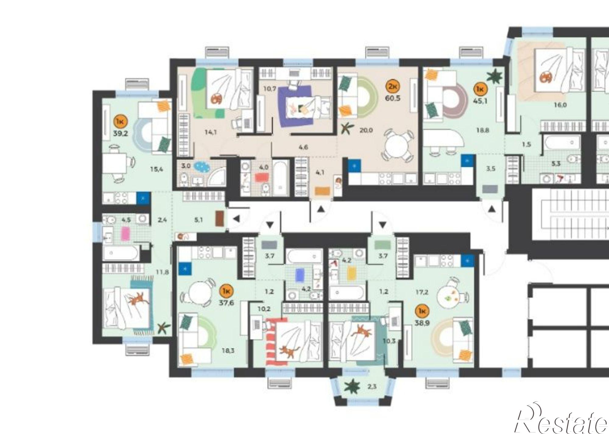 Купить квартиру за 6 830 000 рублей на улица Эльвиры Федоровой, 1к1