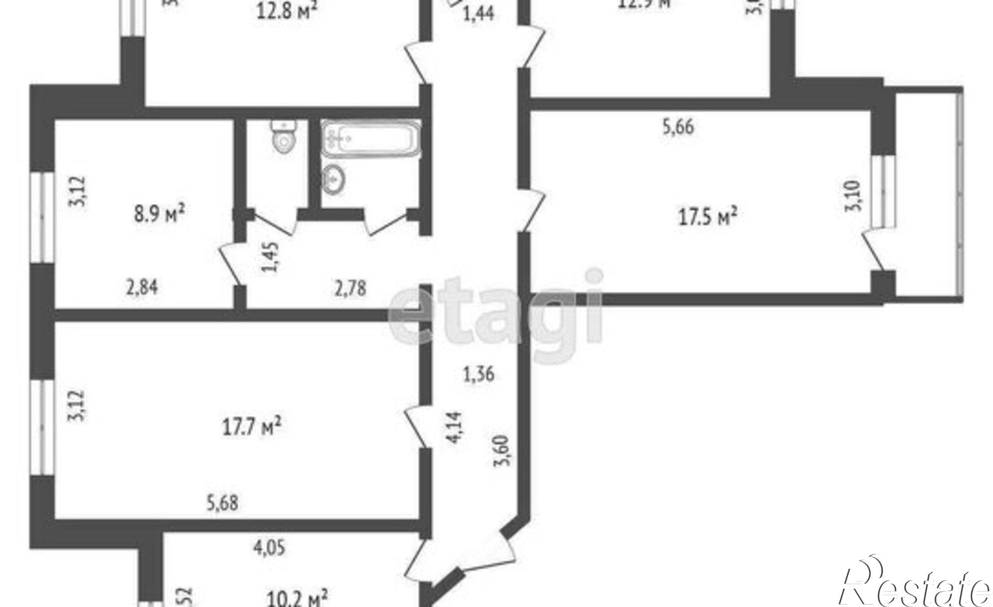 Купить квартиру за 8 830 000 рублей на улица Валерии Гнаровской, 5