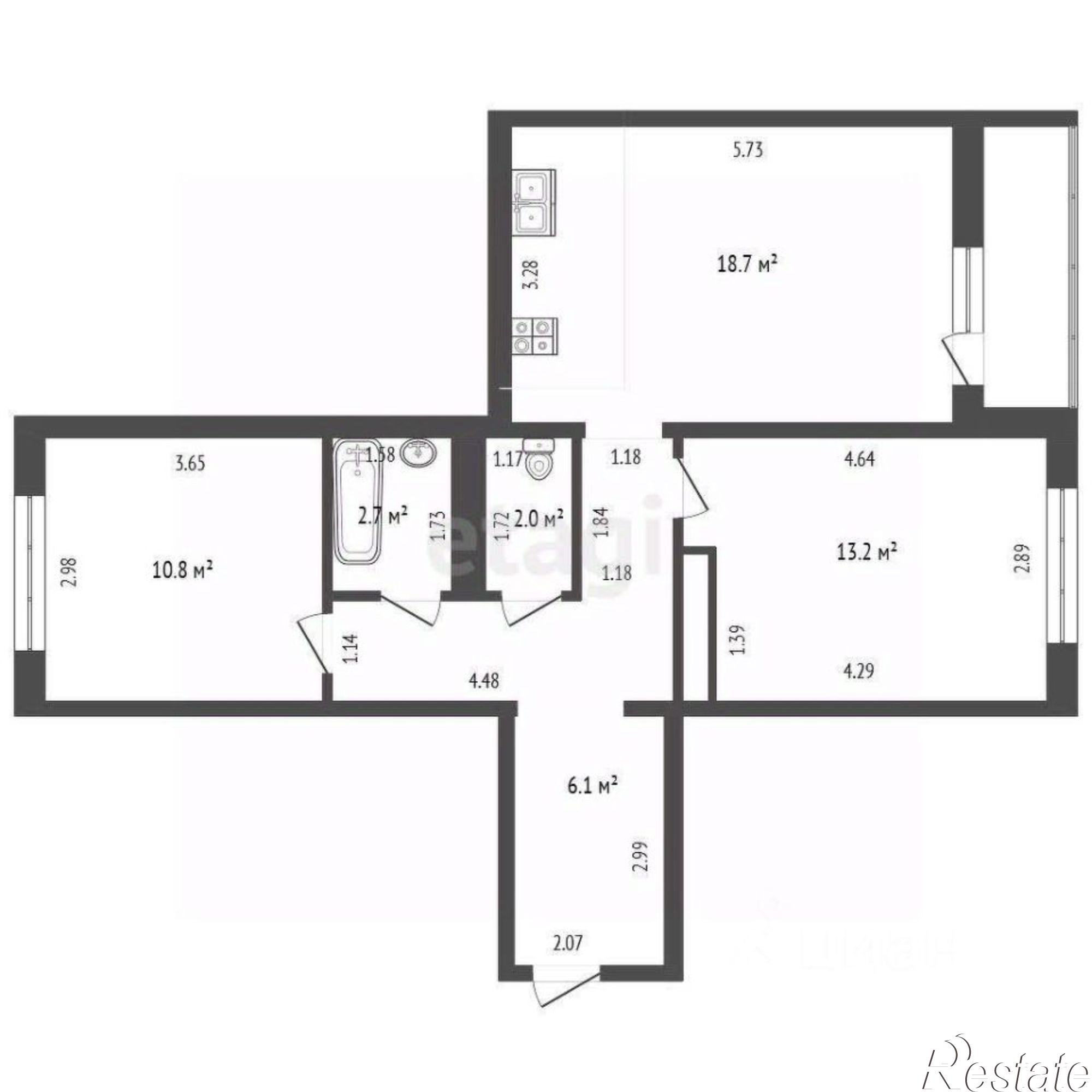 Купить квартиру за 8 300 000 рублей на ул Александра Протозанова, 12 1