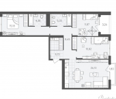 3-комн, 98 кв м, этаж 3/9 улица Геннадия Райкова, 19