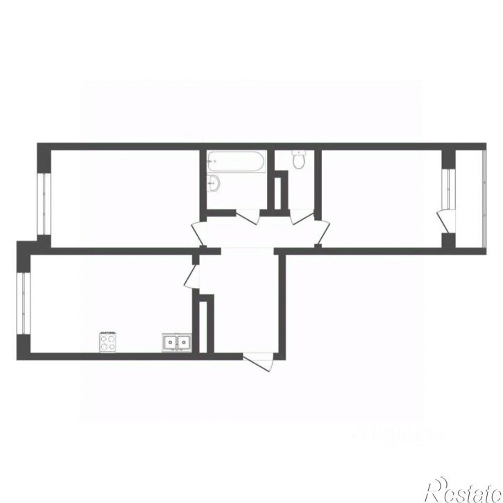 2-комн квартира ул Василия Подшибякина, 21,  д. 21