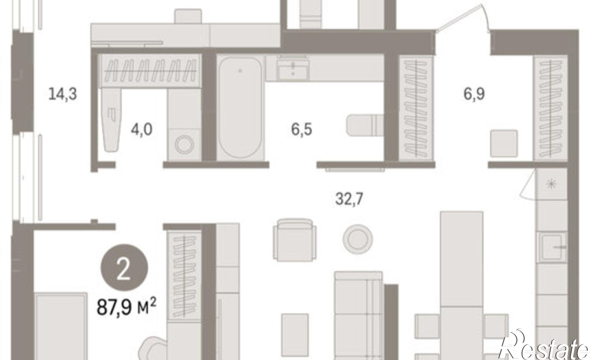 Купить квартиру за 12 650 000 рублей на ул Холодильная, 65/2