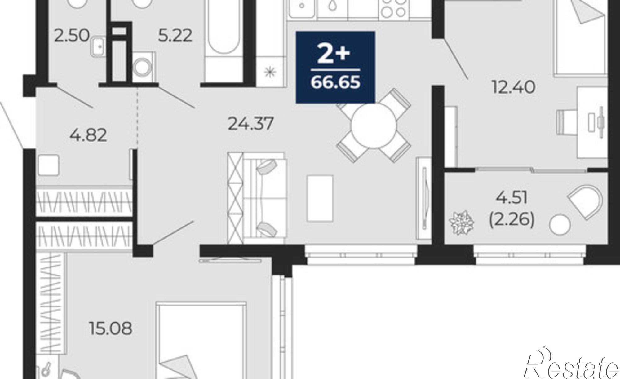 Купить квартиру за 7 796 030 рублей на ул Камчатская, 109