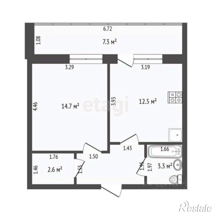 1-комн квартира ул Кремлевская, 102,  д. 102