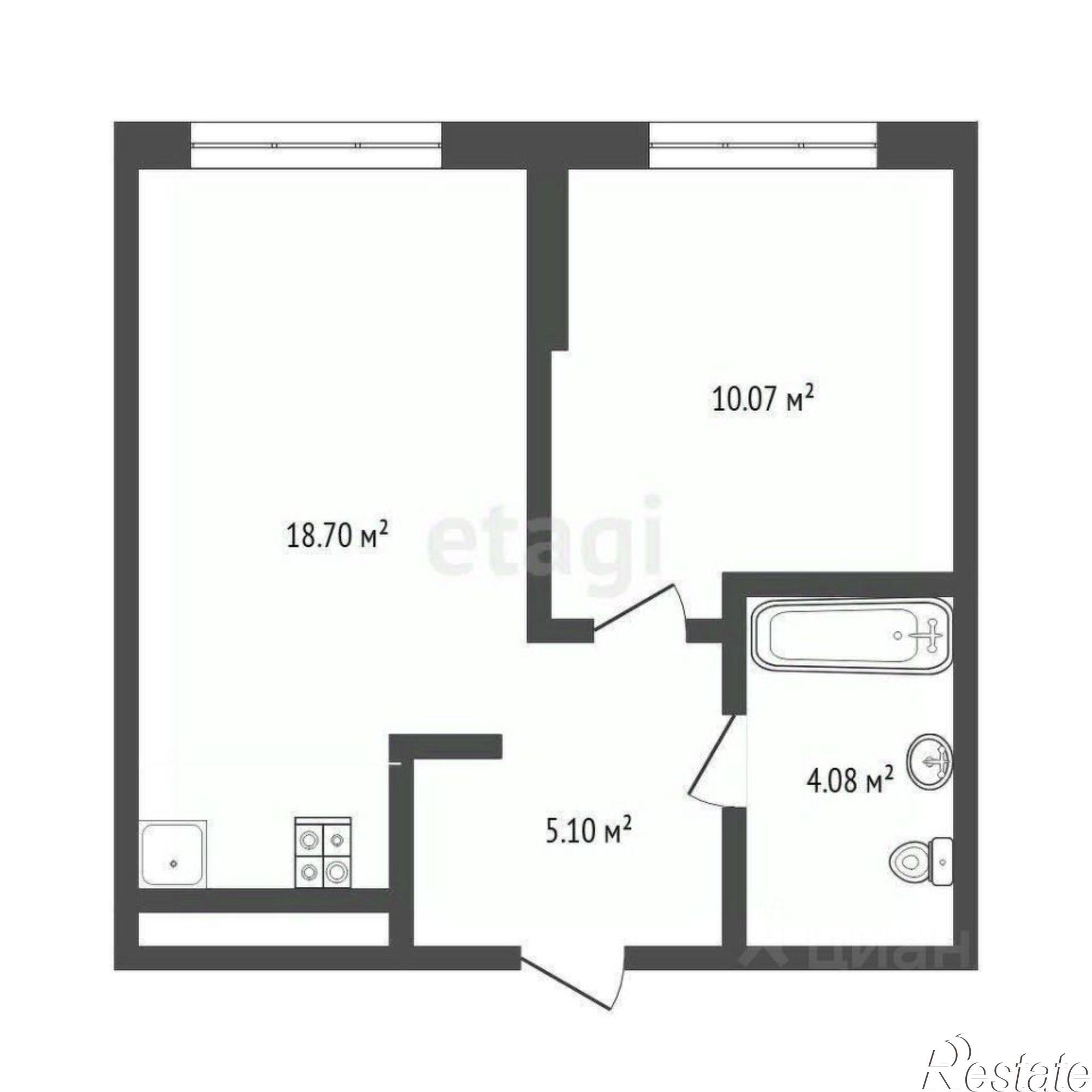 Купить квартиру за 4 700 000 рублей на Лесопарковая улица, 1 к1