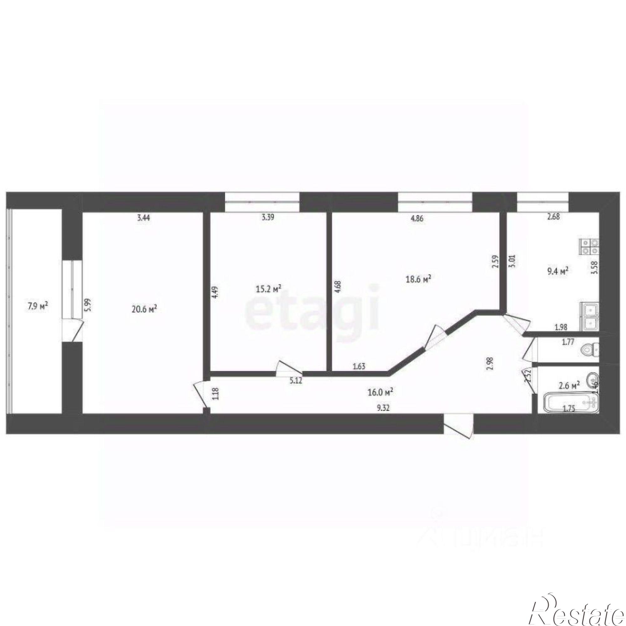 Купить квартиру за 7 480 000 рублей на Широтная улица, 120 к2