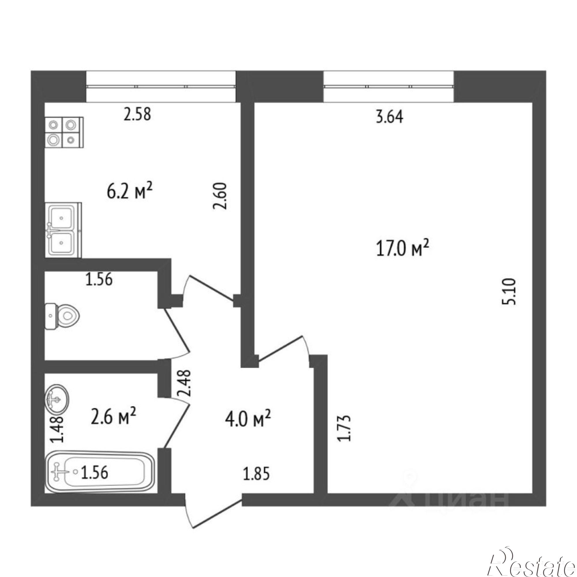 Купить квартиру за 3 200 000 рублей на улица 50 лет Октября, 72