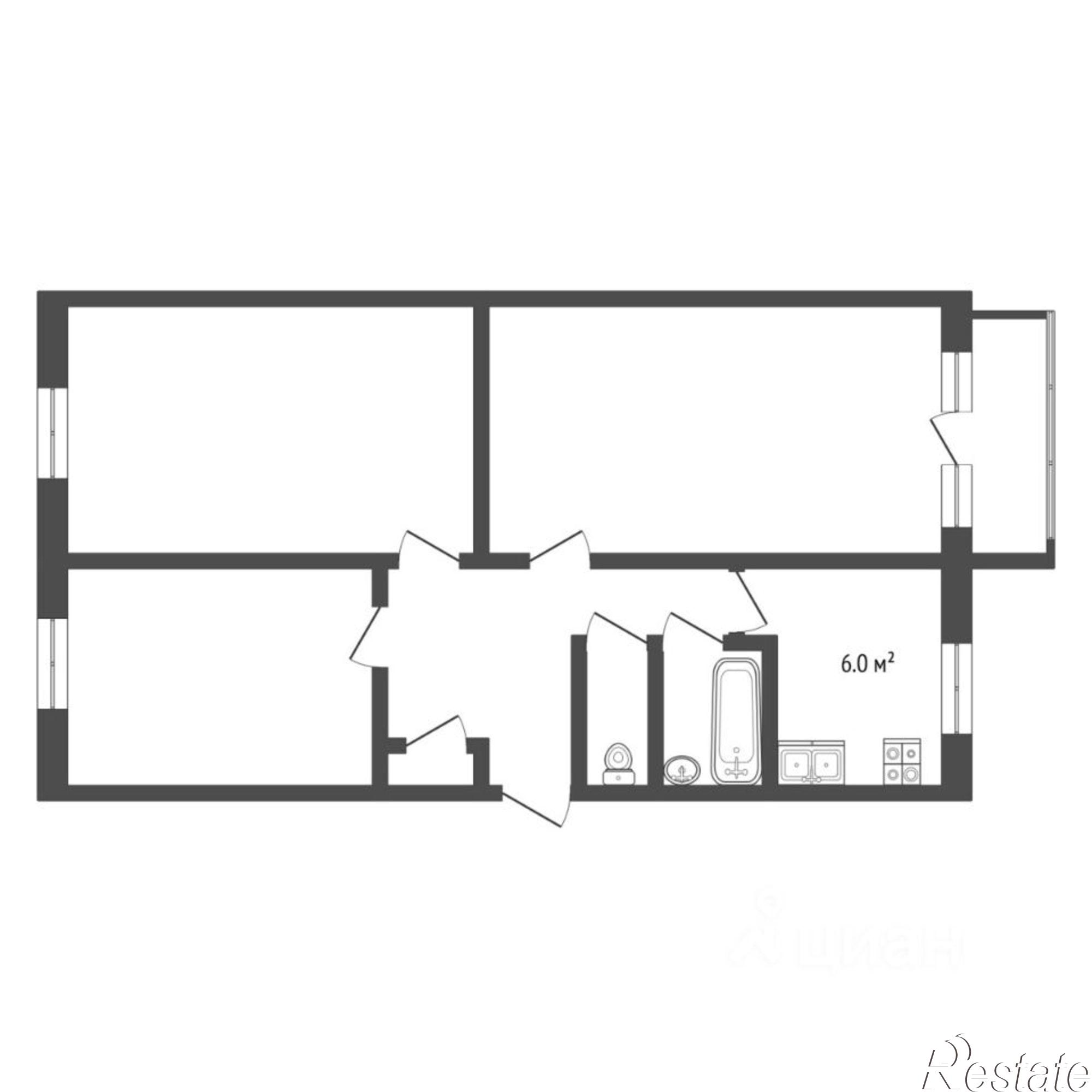 Купить квартиру за 5 000 000 рублей на улица Гастелло, 71