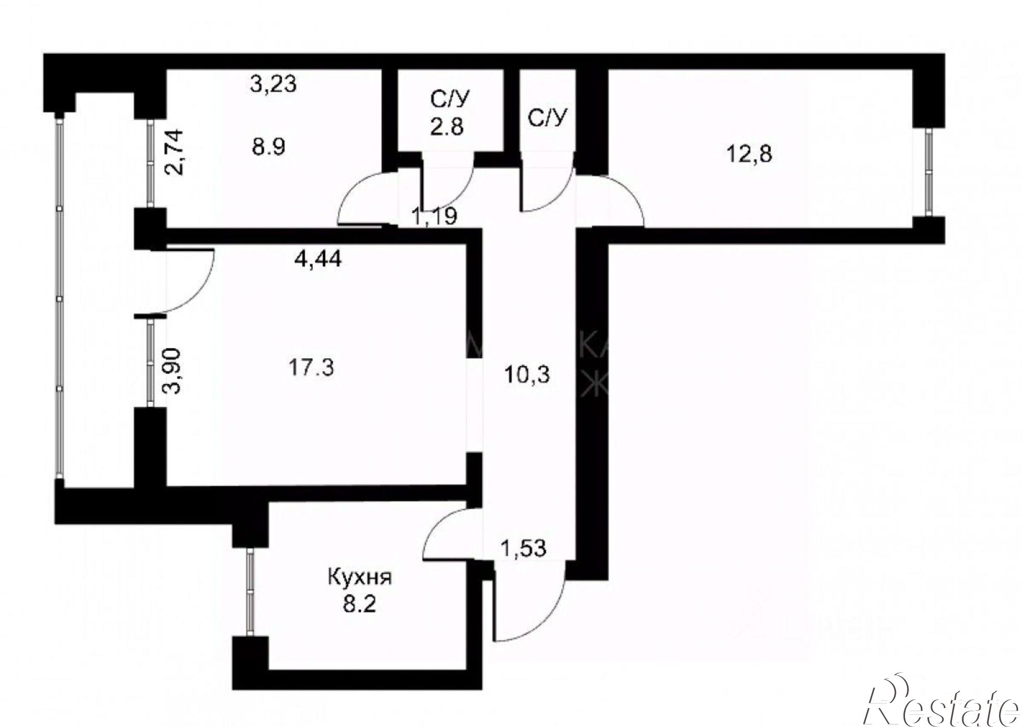Купить квартиру за 7 999 000 рублей на ул Елизарова, 8