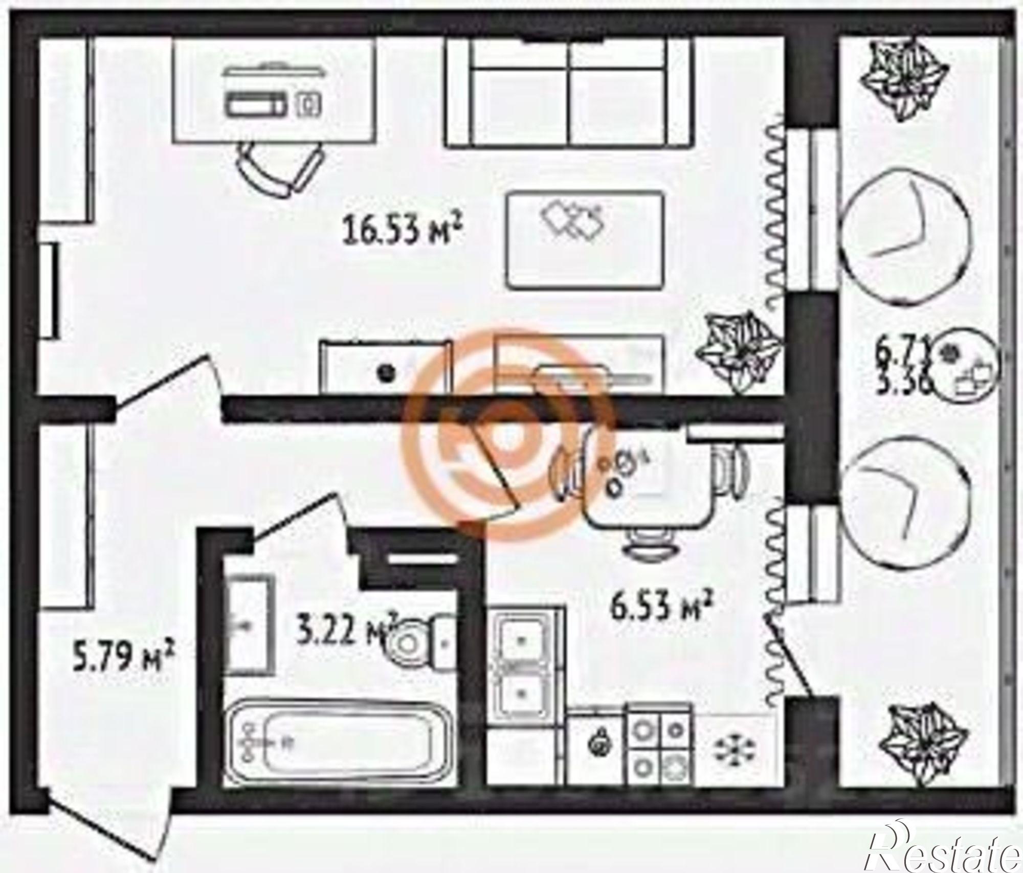 Купить квартиру за 5 300 000 рублей на ул Алматинская, 12