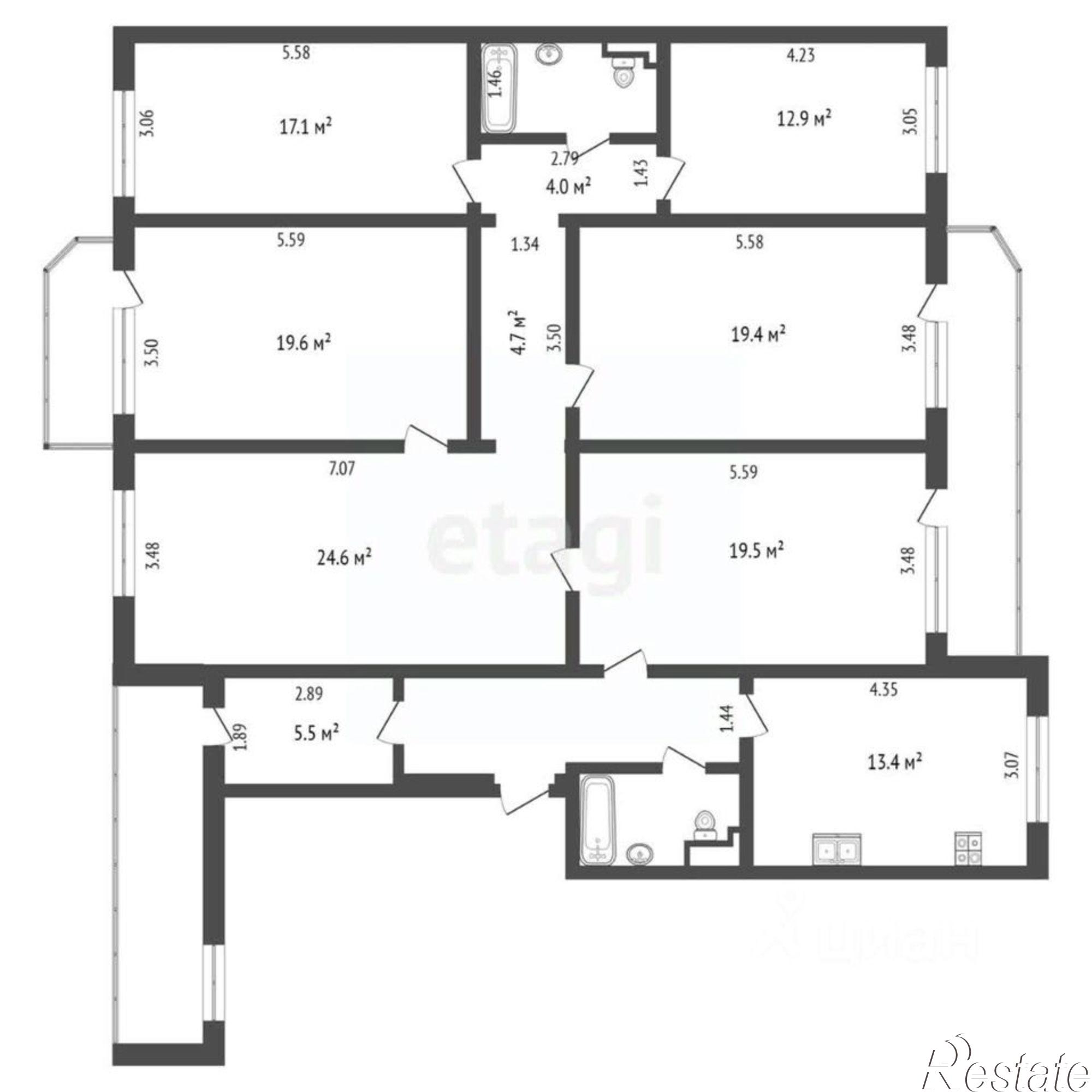 Купить квартиру за 7 000 000 рублей на Транспортная улица, 79