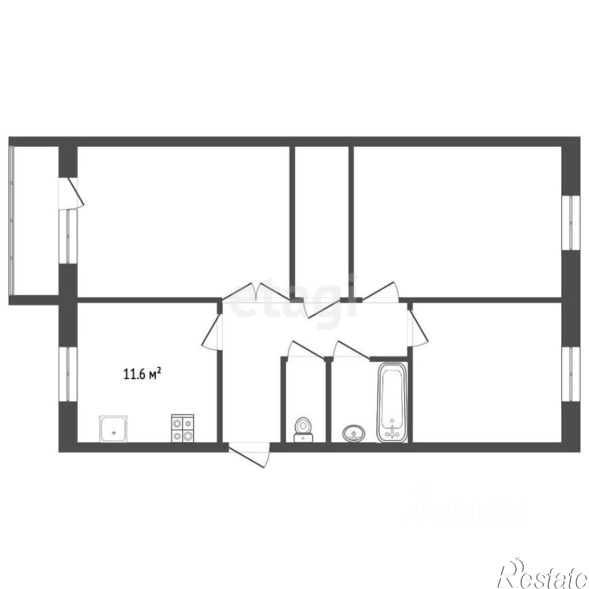 Купить квартиру за 5 150 000 рублей на Сосьвинская улица, 45