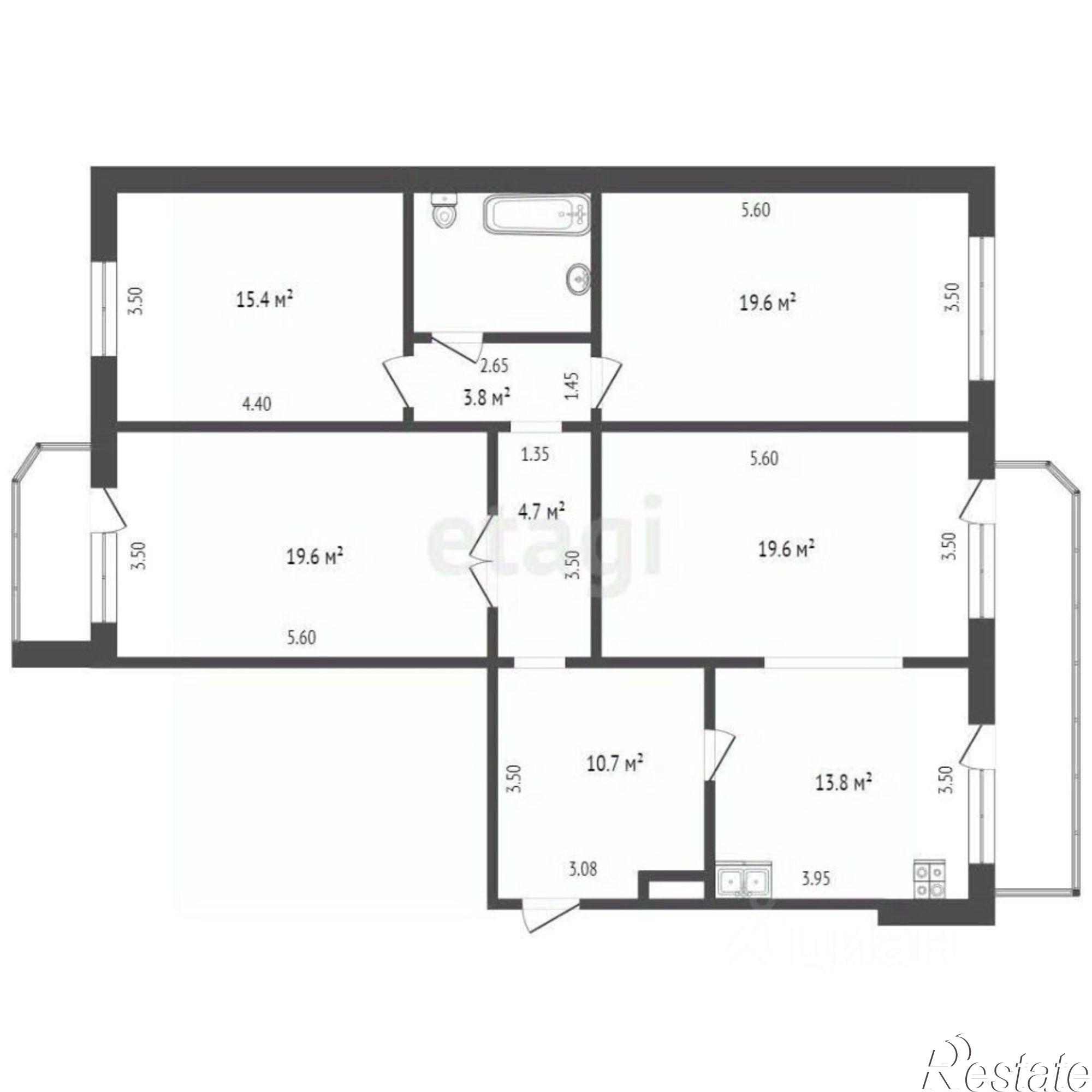 Купить квартиру за 8 800 000 рублей на улица 9 Января, 162