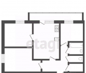 3-комн, 64кв м, этаж 5/9 Харьковская улица, 54А