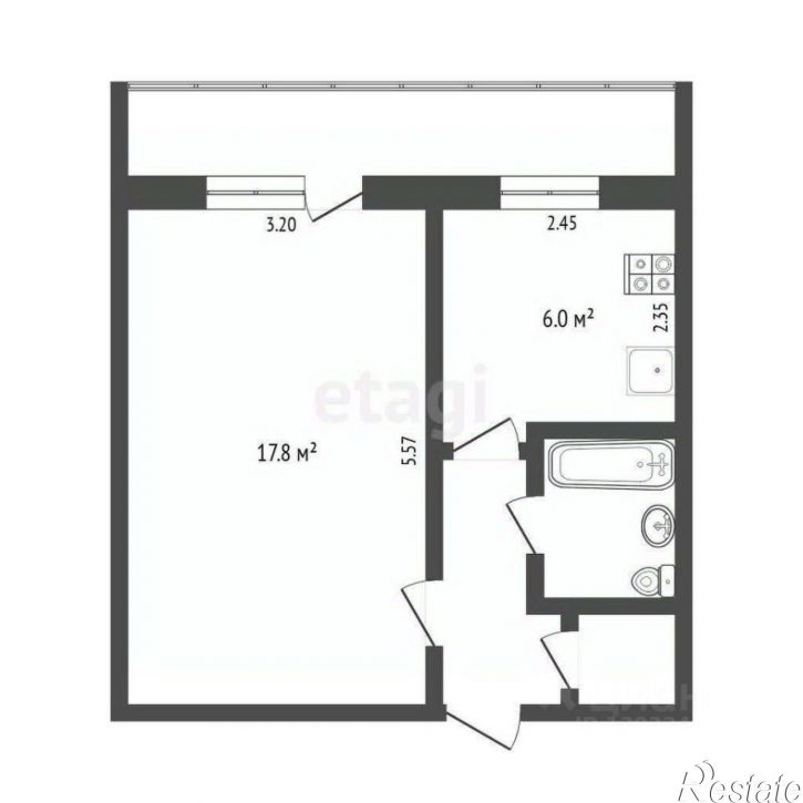 1-комн квартира Ямская улица, 102А,  д. 102А