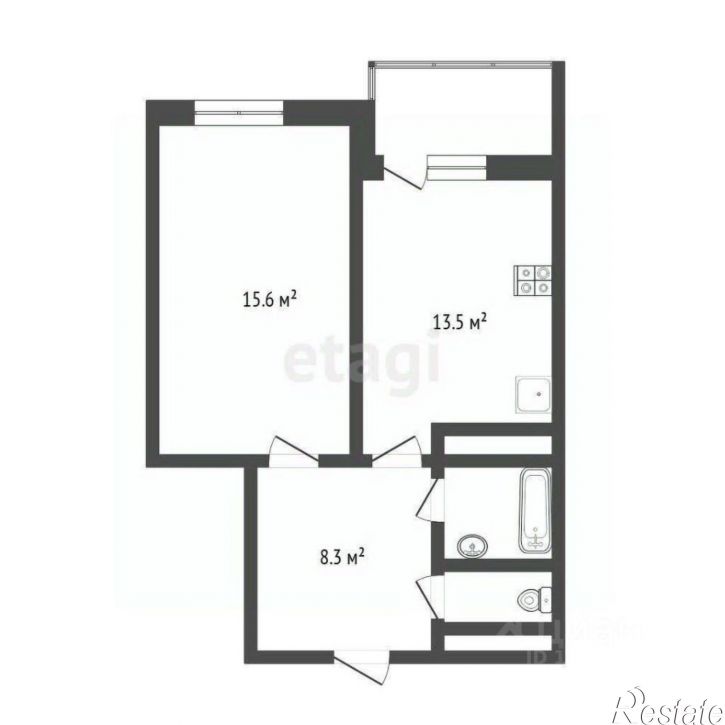 1-комн квартира ул Николая Зелинского, 1,  д. 1